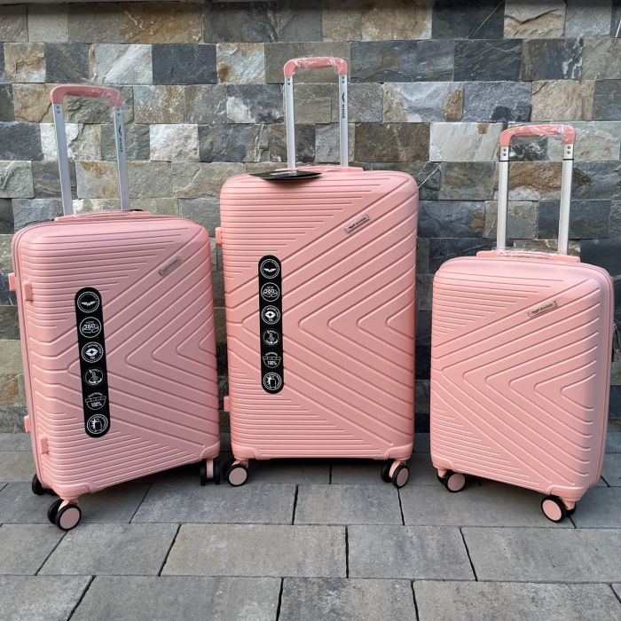 Валіза дорожня велика з поліпропілену Wings DQ181-05 L Персиковий