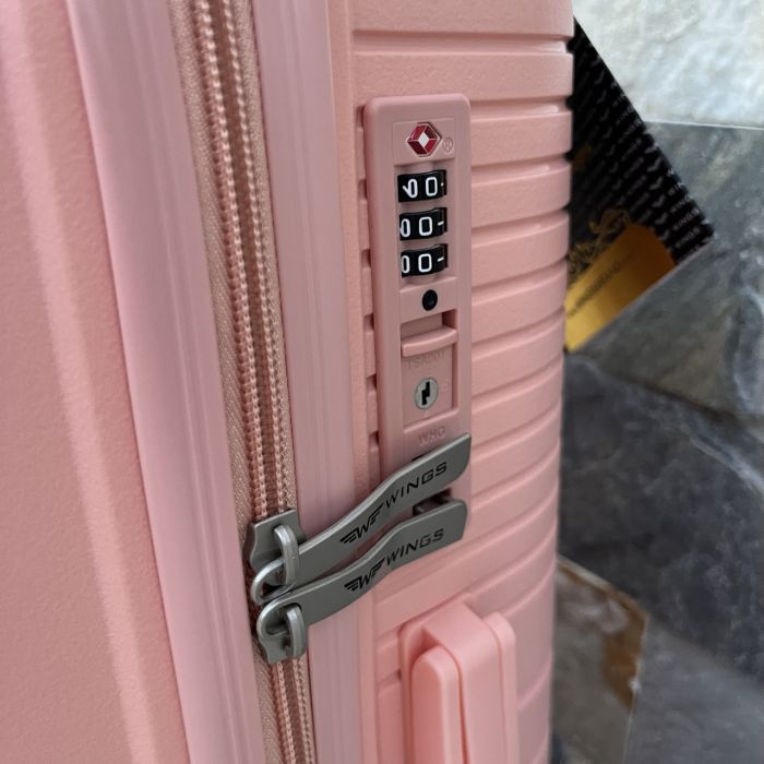 Валіза дорожня середня з поліпропілену Wings DQ181-05 M Персиковий
