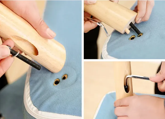 Раскладное кресло отдыха Uszak DIOR с подставкой для ног | Светло-синий