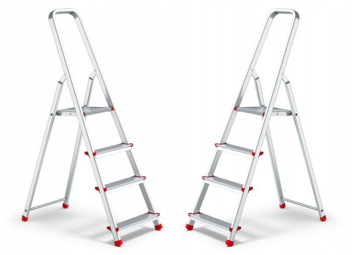 Одностороння алюмінієва драбина HIGHER 4-ступенева 125 кг
