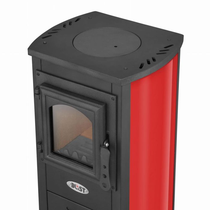 Стальная каминная печь BLIST Ekonomik Lux 8,5 кВт Красный