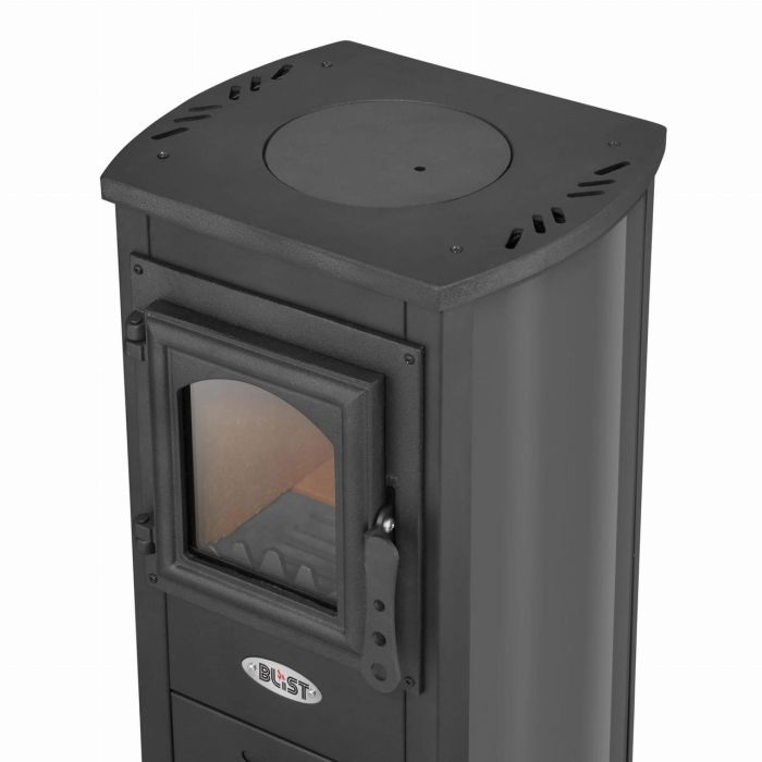 Стальная каминная печь BLIST Ekonomik Lux 8,5 кВт Графитовый