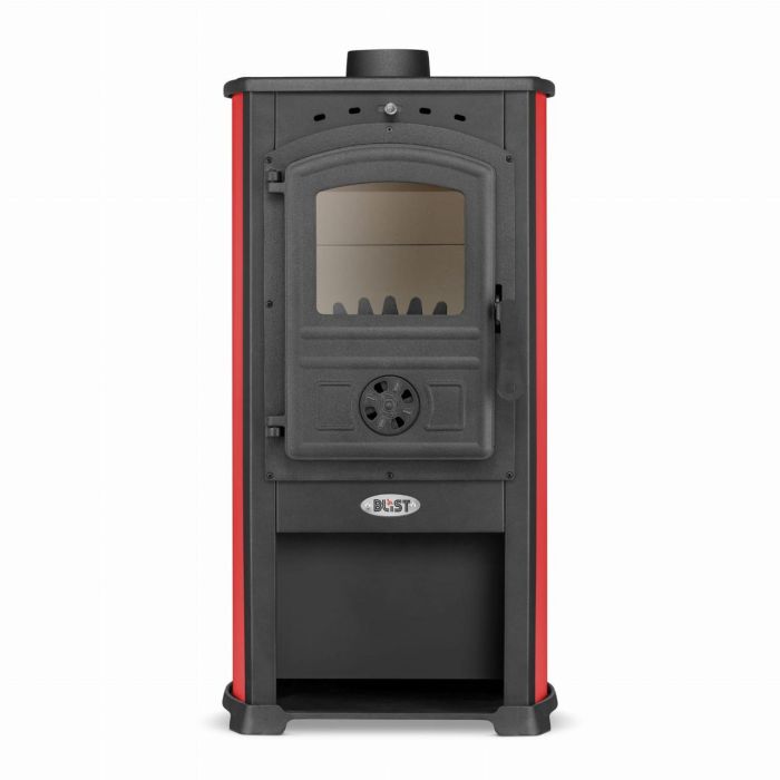 Стальная каминная печь BLIST ZAR 12 кВт Красный