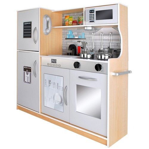 Детская игровая кухня KRUZZEL 22115 Светло-коричневый/серый