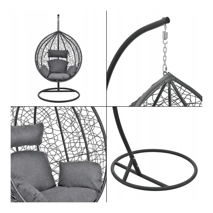 Подвесное кресло-кокон с подушкой Ecarla KR23 Черный