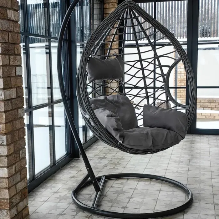 Подвесное кресло-кокон с подушкой Ecarla KR26 Серый
