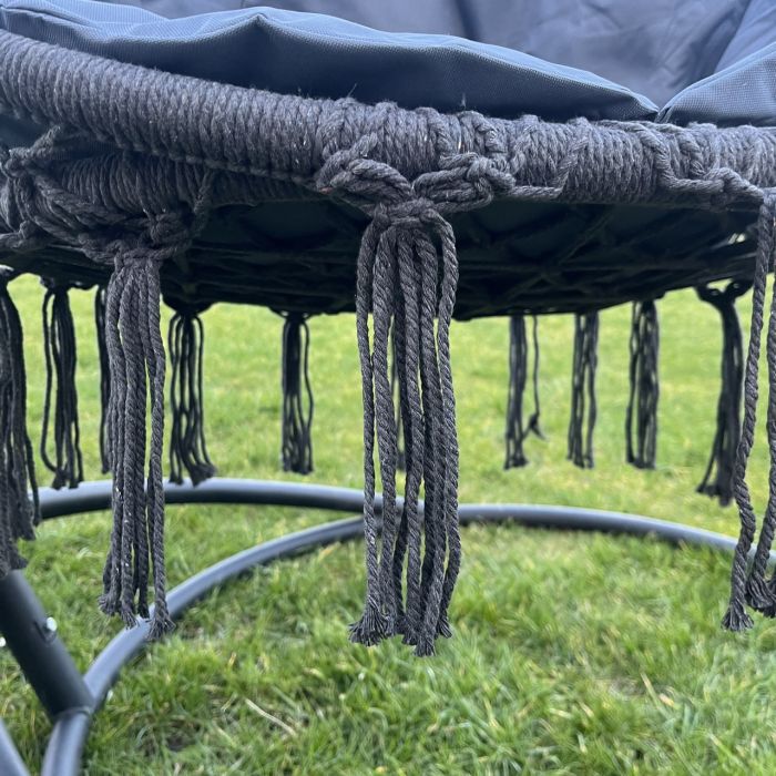 Подвесное кресло-качалка с водонепроницаемой подушкой GRAZIA 2307 Темно-серый