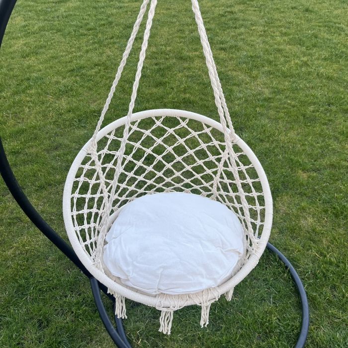 Підвісне крісло-гойдалка з подушкою GRAZIA 3013 Кремовий