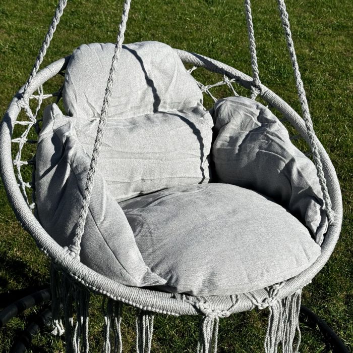 Подвесное кресло-качалка с подушкой GRAZIA 2302 Серый