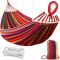 Подвесной двухместный садовый гамак Bluegarden 200х150 см Красный