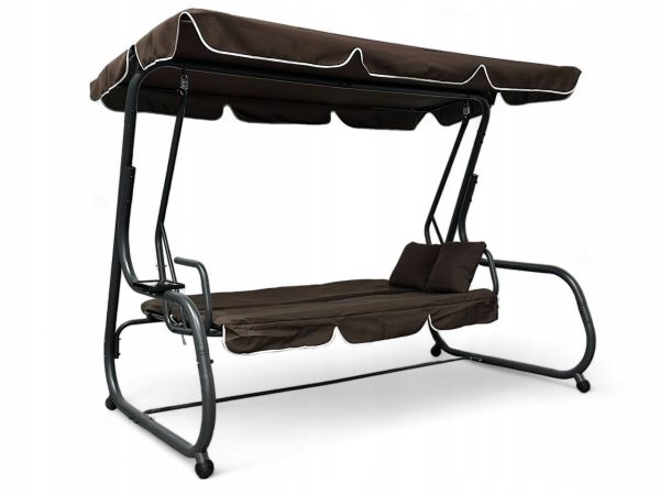 Садовая качель раскладная IdealGarden MAS-4026-1 3-х местная Коричневый