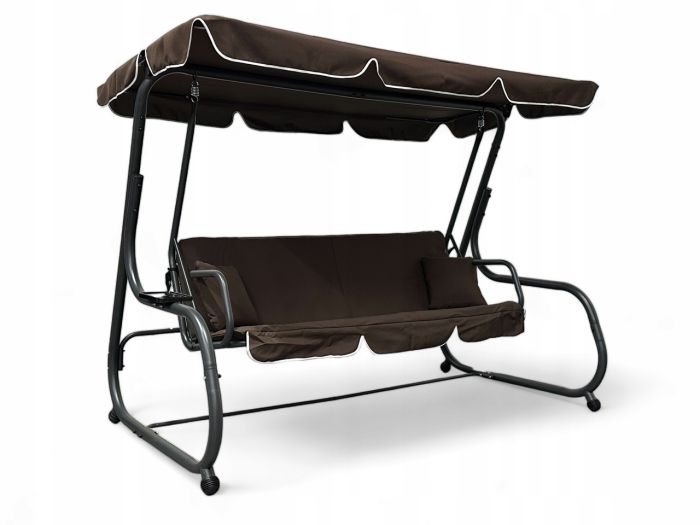 Садовые качели раскладные IdealGarden MAS-4026-1 3-х местные Коричневый