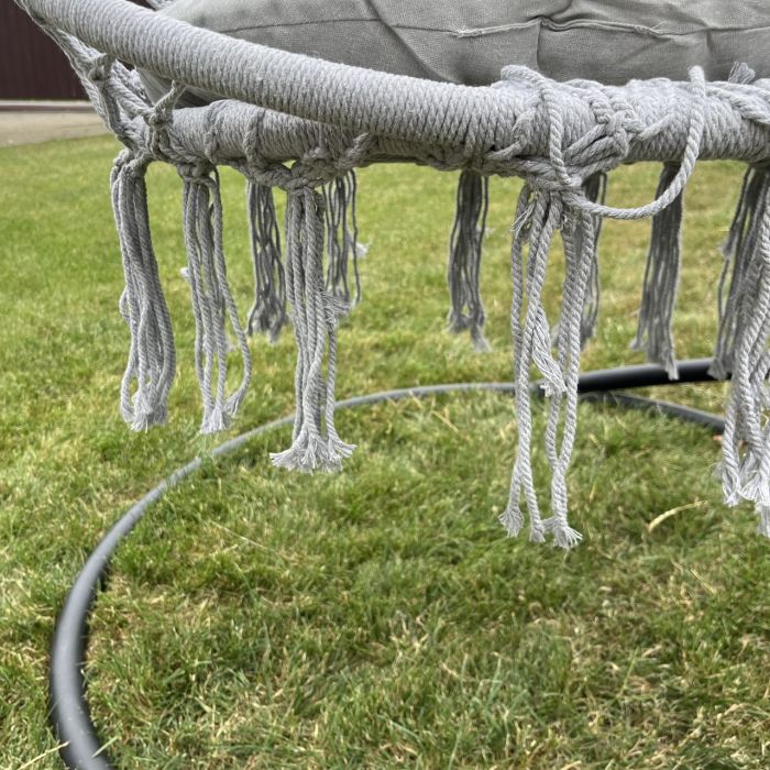 Підвісне крісло-гойдалка з подушкою Ecarla KR33SZ Сірий