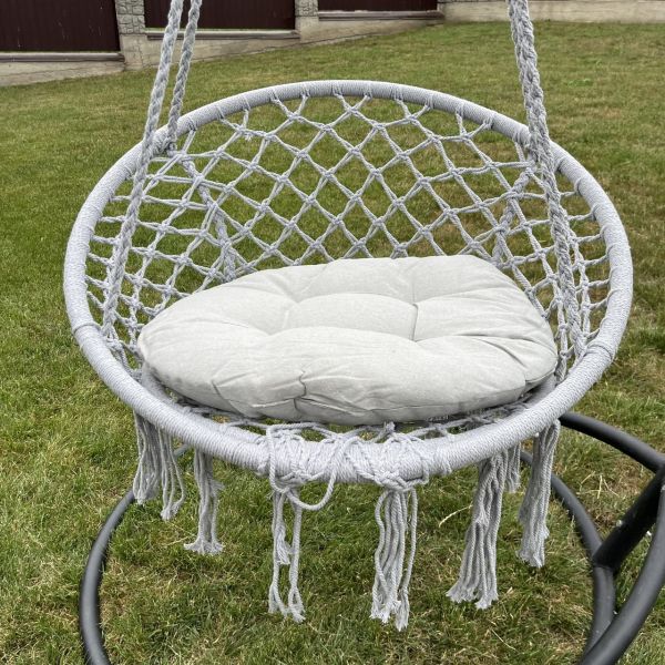 Подвесное кресло-качалка с подушкой Ecarla KR33SZ Серый
