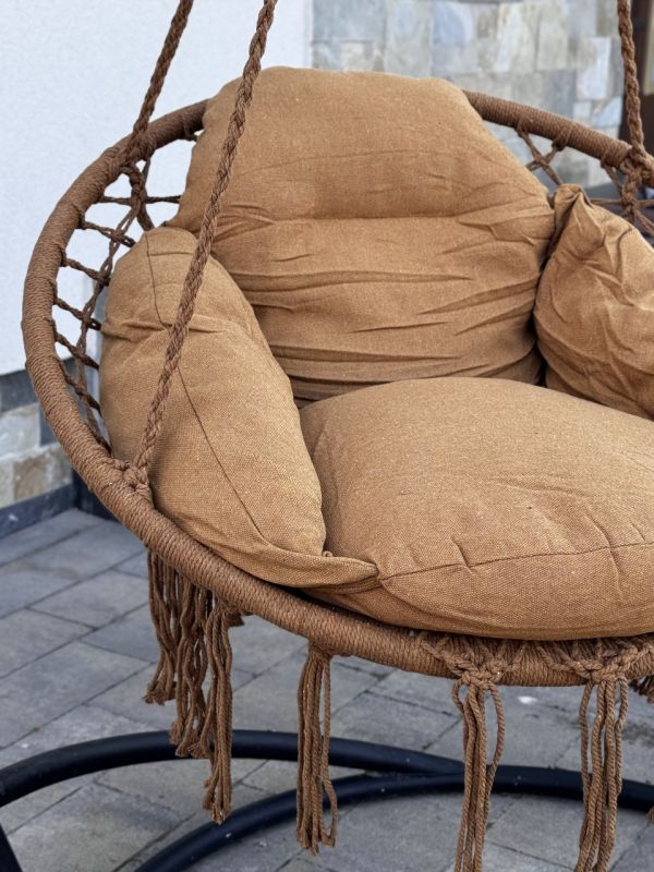 Подвесное кресло-качалка с подушкой GRAZIA MAS-RHC-003 Коричневый