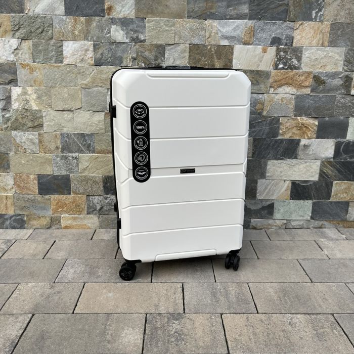 Валіза дорожня велика з поліпропілену Wings PP06 L Білий