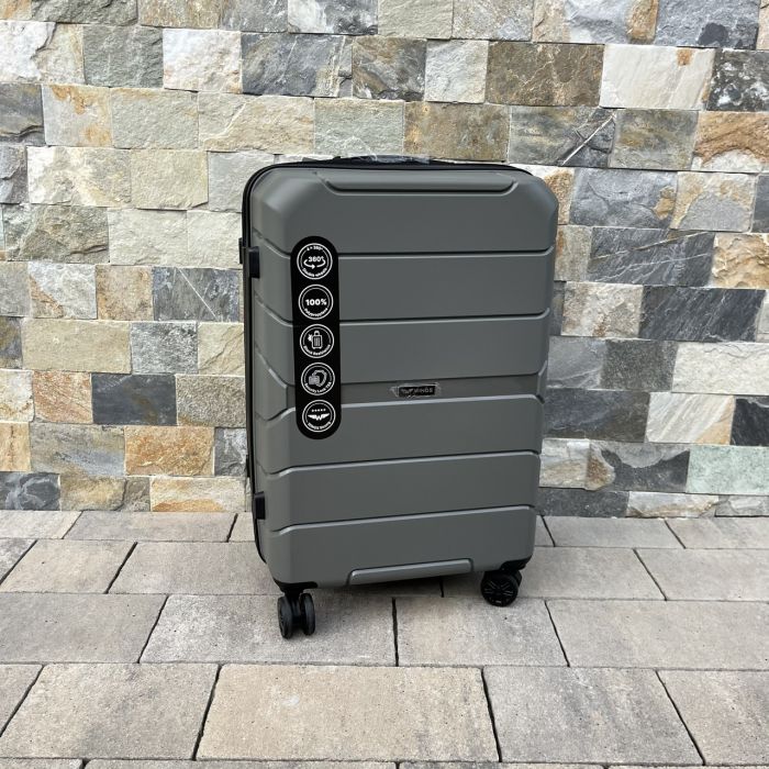 Валіза дорожня середня з поліпропілену Wings PP06 M Сірий