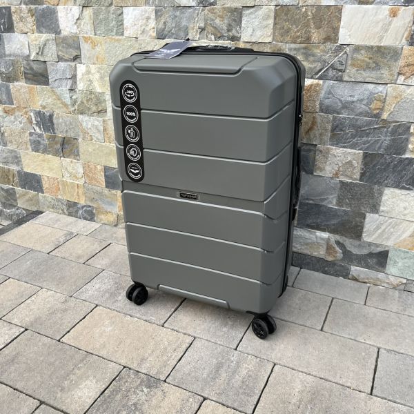 Валіза дорожня велика з поліпропілену Wings PP06 L Сірий