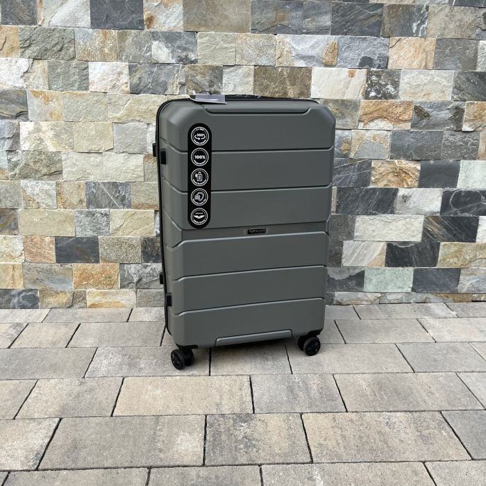 Валіза дорожня велика з поліпропілену Wings PP06 L Сірий