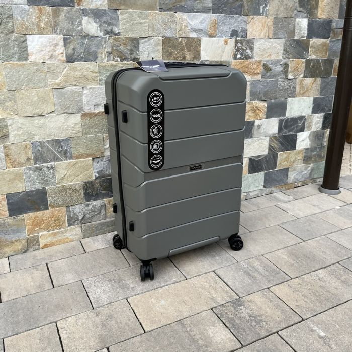 Валіза дорожня велика з поліпропілену Wings PP06 L Сірий