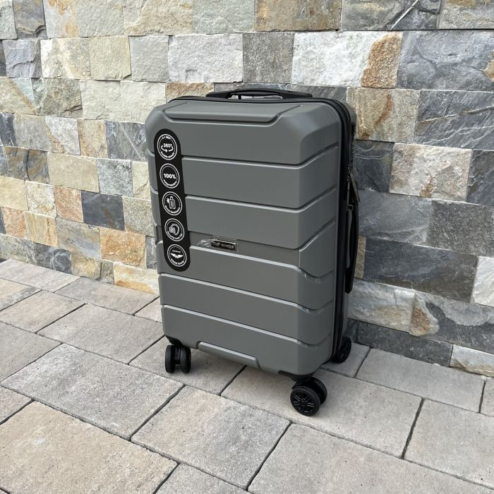 Валіза дорожня мала з поліпропілену Wings PP06 S Сірий