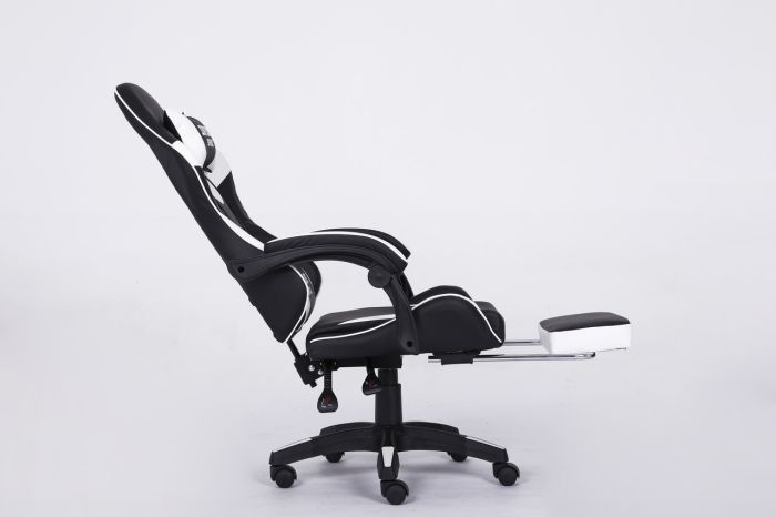 Комп‘ютерне крісло з підставкою для ніг INFINI ESPACE Чорно-білий