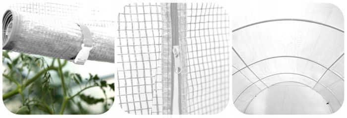 Теплица PLONOS 4977-B (профиль 25 мм, 1 вход) 6х3х2 м 18 м² Белый