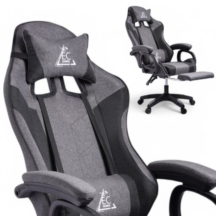 Комп'ютерне крісло із тканини LevelUp KO29SZ Сіро-чорний