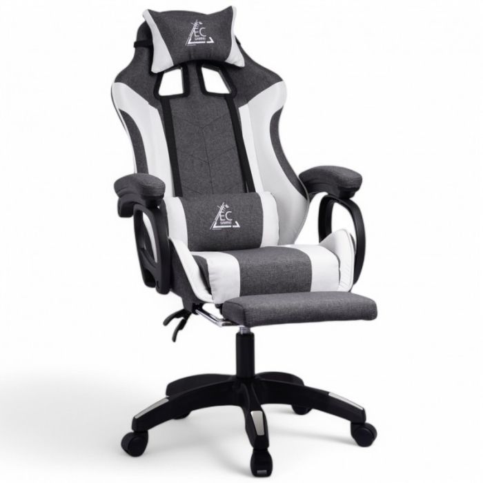 Комп'ютерне крісло із тканини LevelUp KO29GRAF Сіро-білий