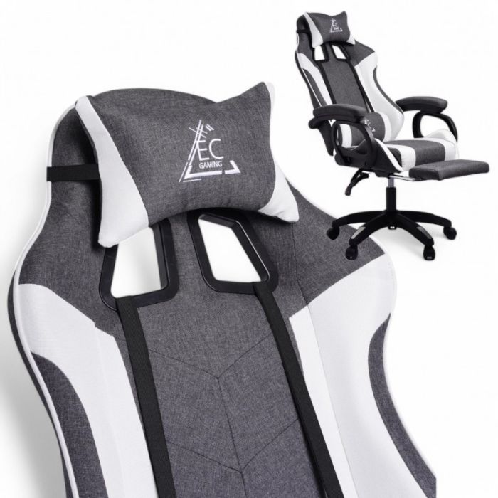 Комп'ютерне крісло із тканини LevelUp KO29GRAF Сіро-білий