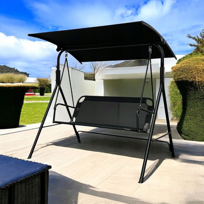 Садовые качели IdealGarden MAS-4006 3-х местные Черный