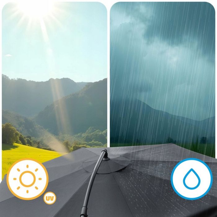 Парасоля садова з нахилом PLONOS PL-880 Сірий