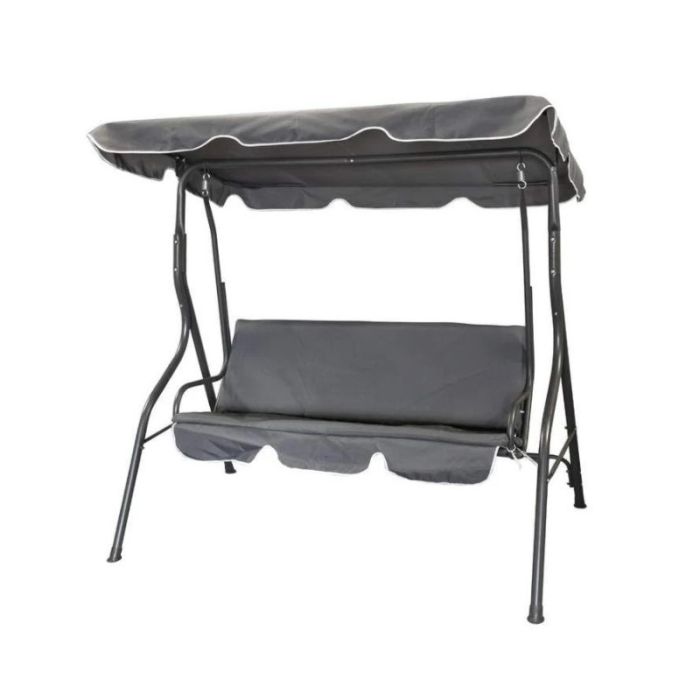 Садова гойдалка Ecarla H001 3-х місна Графітовий