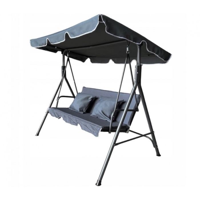 Садовые качели Ecarla H001 3-х местные Графитовый