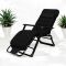 Садовий шезлонг тканинний + матрац IdealGarden CT-SF02-BK-B Чорний