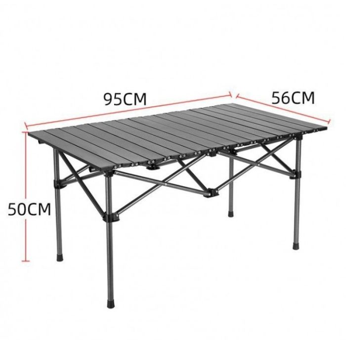 Розкладний стіл для кейтерингу Ecarla SC09SZ | 95x56x50 см Сірий