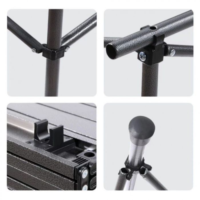 Розкладний стіл для кейтерингу Ecarla SC09SZ | 95x56x50 см Сірий