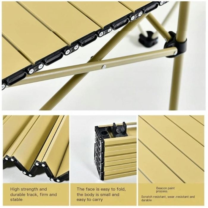 Розкладний стіл для кейтерингу Ecarla SC10JBR | 53x51x50 см Бежевий