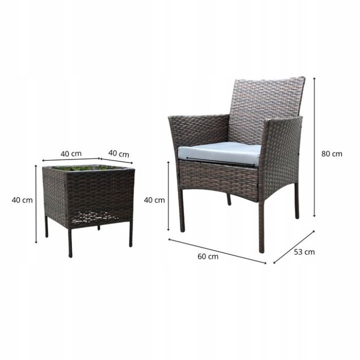 Комплект садових меблів IdealGarden NM04 Світло-коричневий