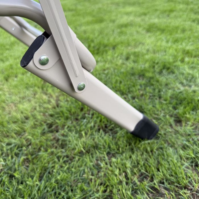 Садовый шезлонг тканевый + матрас IdealGarden CT-SF02-2404 Серый