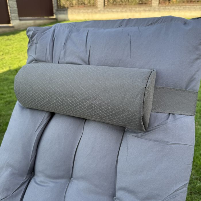 Садовий шезлонг тканинний + матрац IdealGarden CT-SF02-2402 Золото-сірий