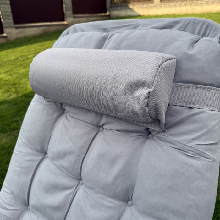 Садовий шезлонг тканинний + матрац Sofotel ChillWell 286402 Світло-сірий