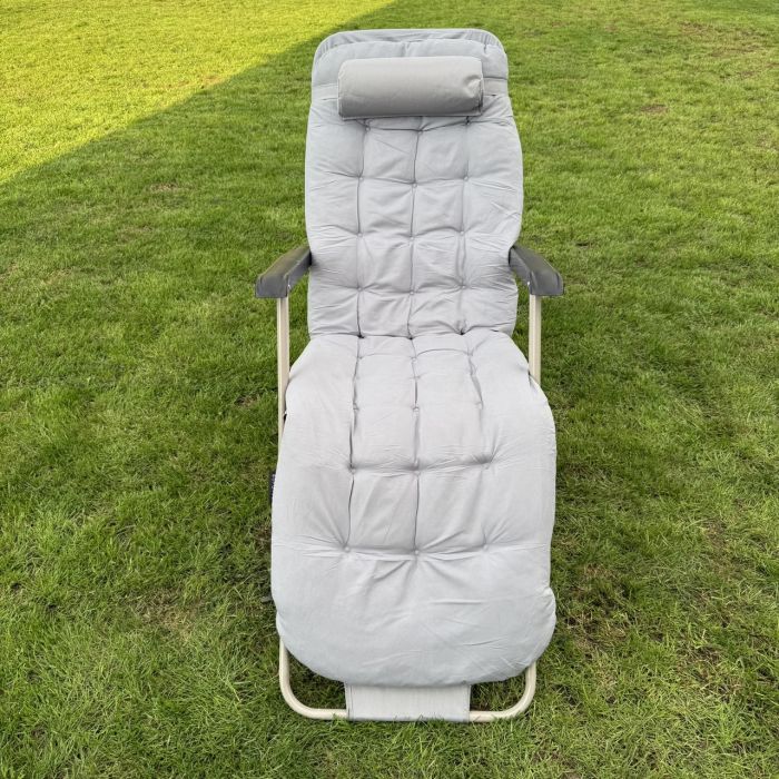 Садовый шезлонг тканевый + матрас Sofotel ChillWell 286402 Светло-серый