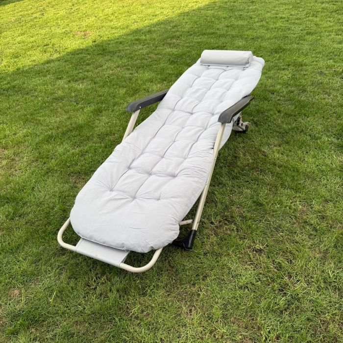 Садовый шезлонг тканевый + матрас Sofotel ChillWell 286402 Светло-серый