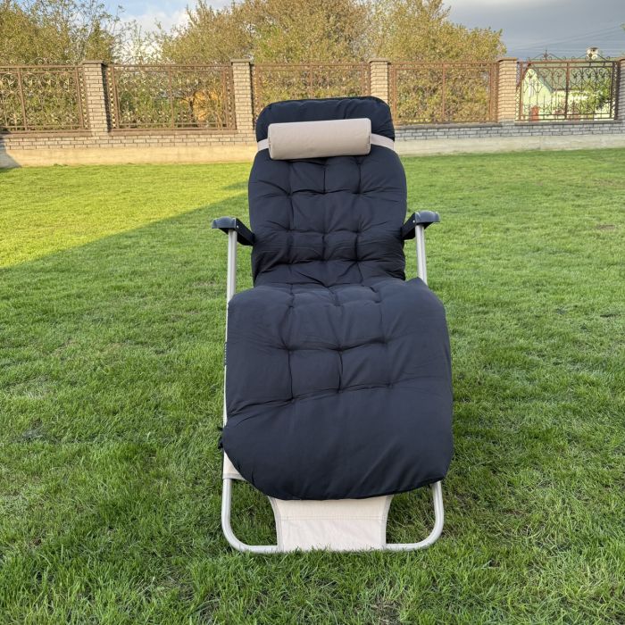 Садовый шезлонг тканевый + матрас Sofotel ChillWell 286400 Черный