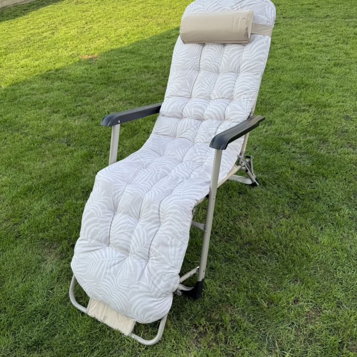 Садовый шезлонг тканевый + матрас Sofotel ChillWell 286404 Бежевый