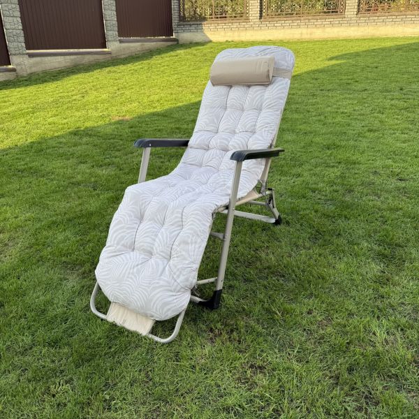 Садовий шезлонг тканинний + матрац Sofotel ChillWell 286404 Бежевий