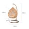 Підвісне крісло-кокон з подушкою Ecarla KR28BR Коричневий