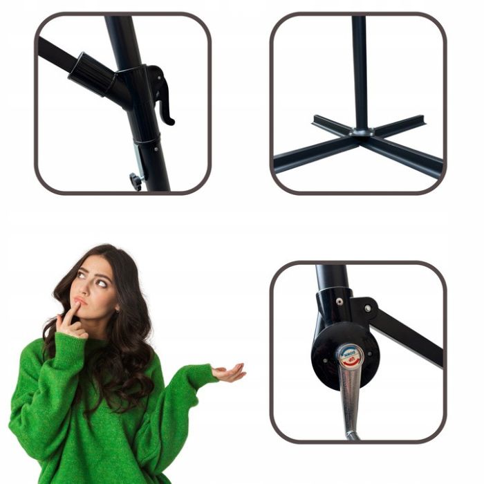 Парасоля садова з нахилом Ideal Garden YN7011 Світло-сірий