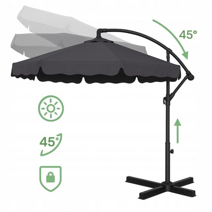 Зонт садовый с наклоном Ideal Garden YN7011 Зеленый